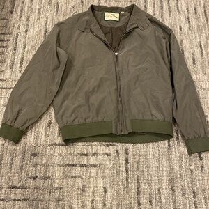 Men’s Alister MacKenzie Green Silk Bomber Jacket